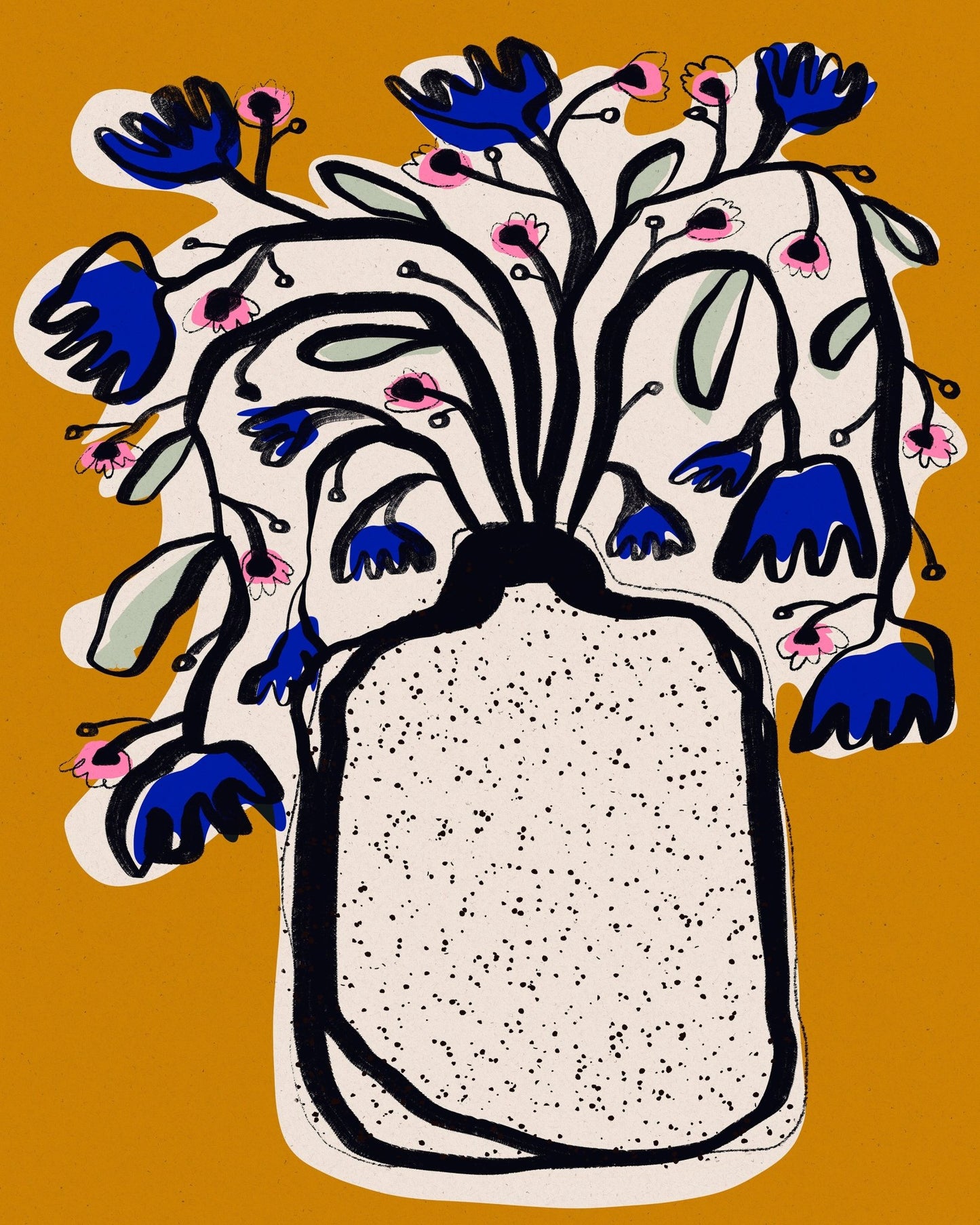 Blue Bloom Vase No1