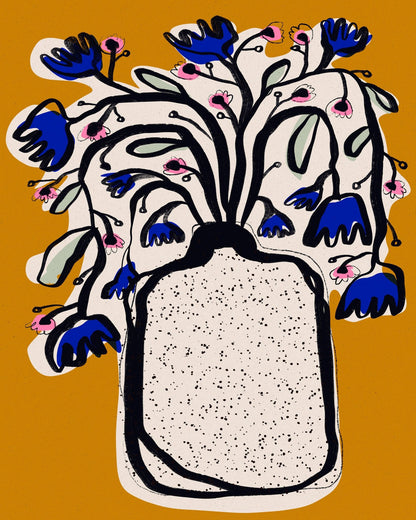 Blue Bloom Vase No1