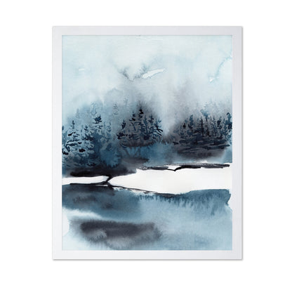 Misty Forest Lake
