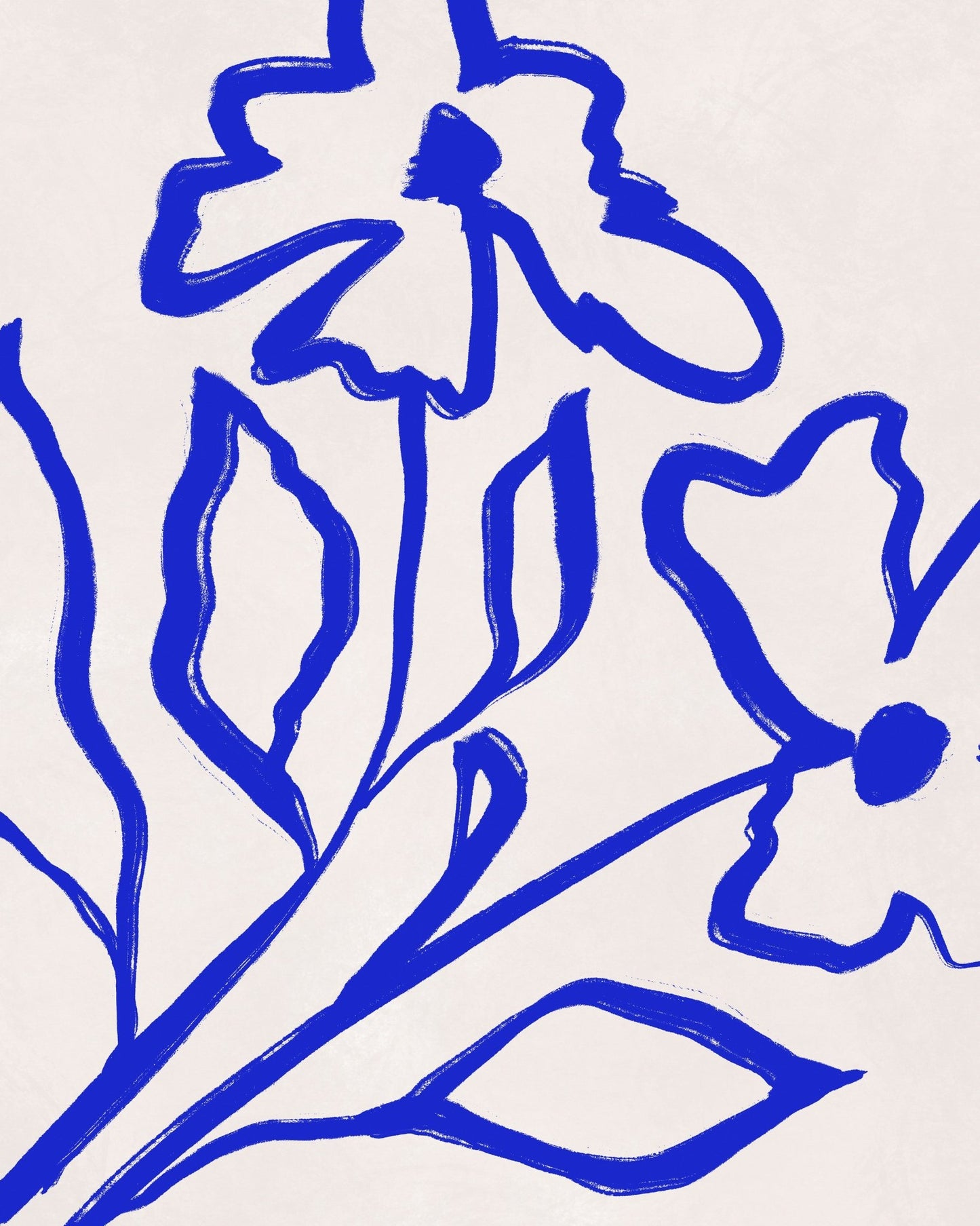 Blue Floral Line