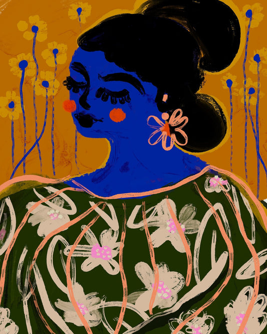 Blue Muse Portrait
