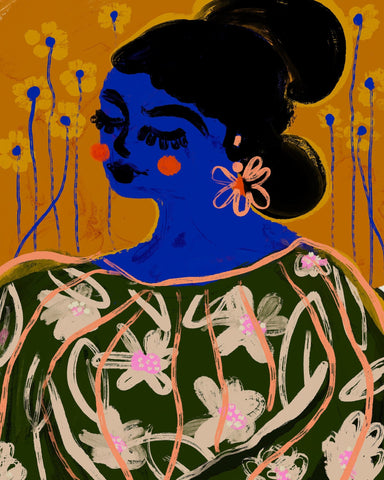 Blue Muse Portrait