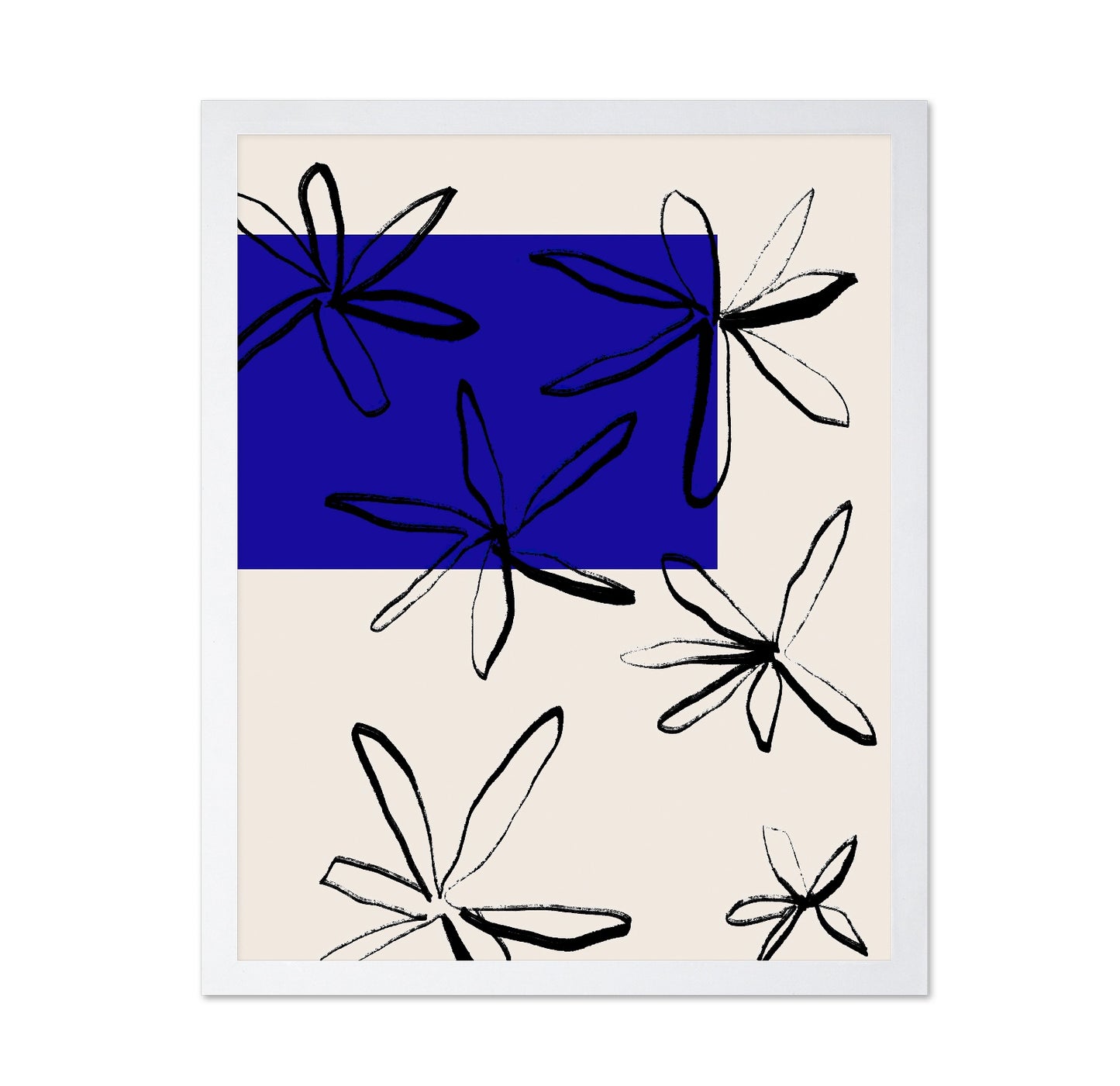 Indigo Floral Sketch