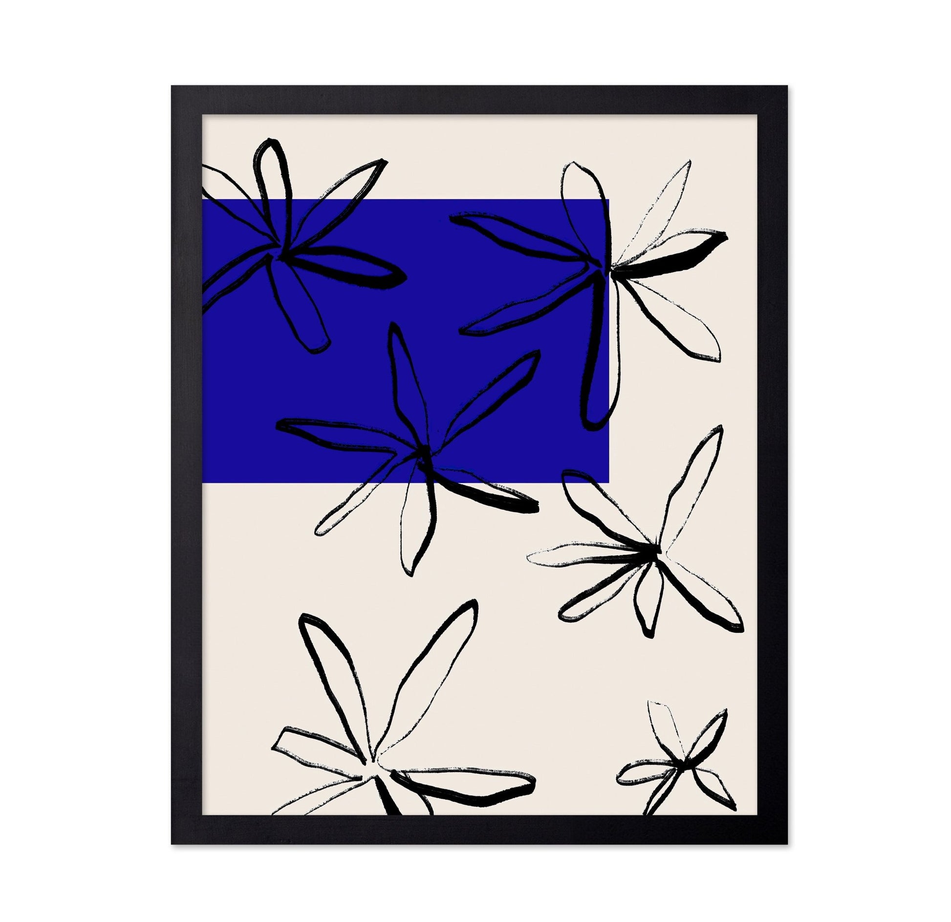 Indigo Floral Sketch