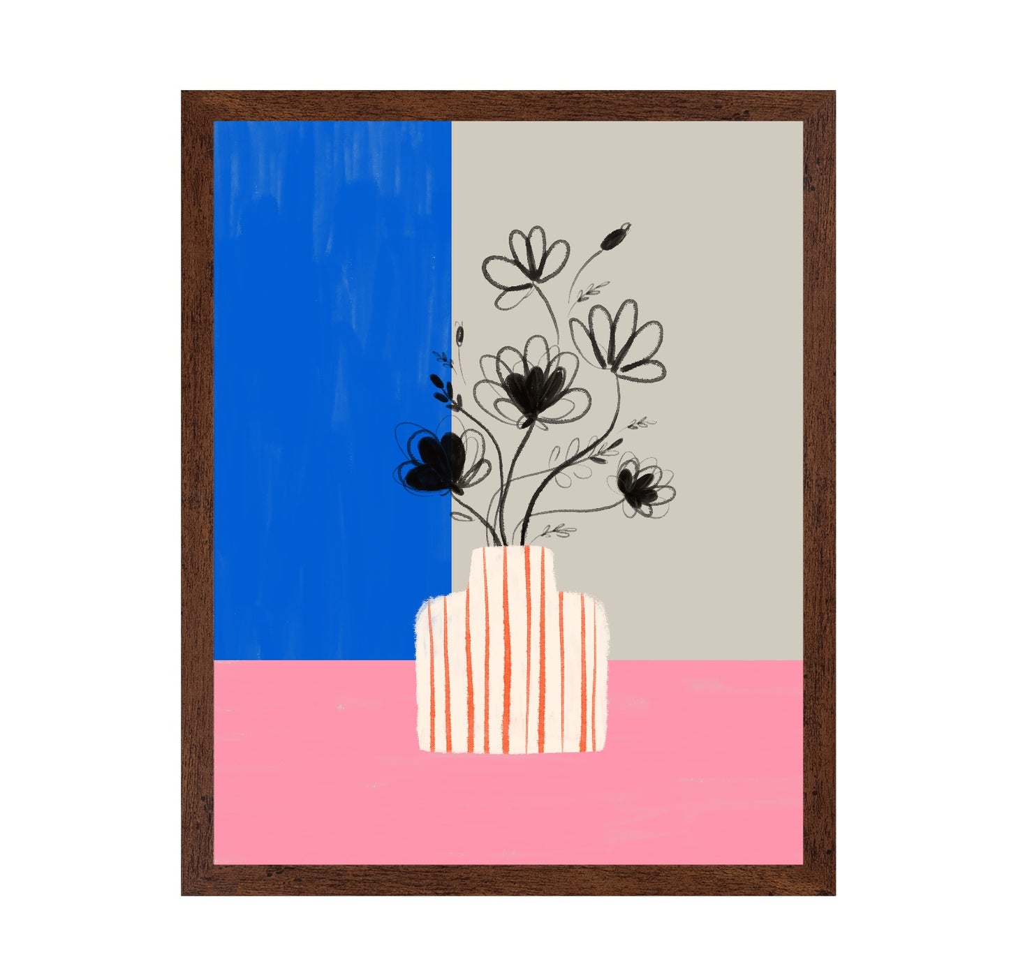 Floral Vase Contrast