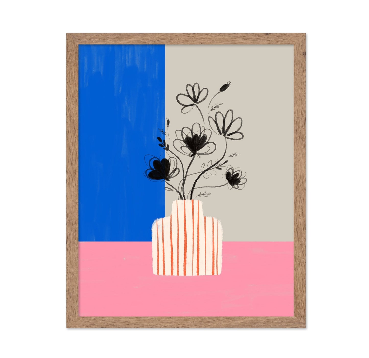 Floral Vase Contrast