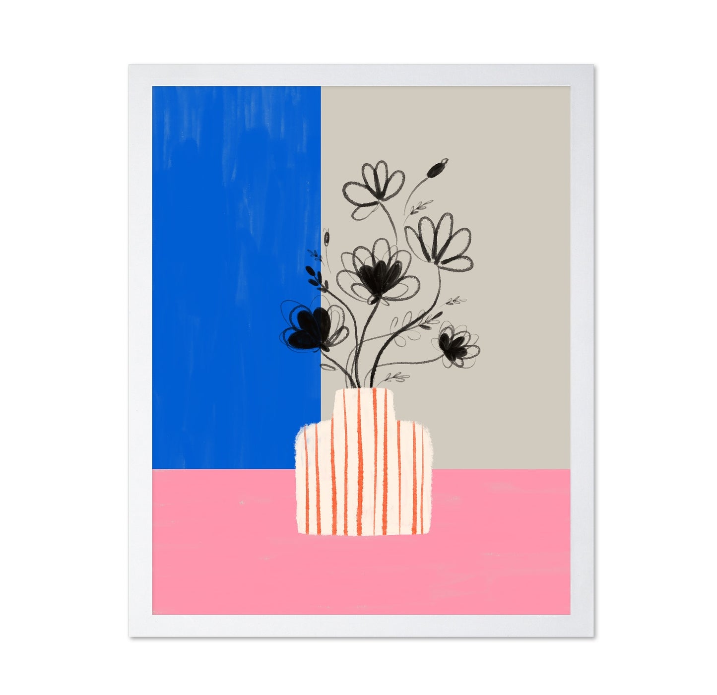 Floral Vase Contrast