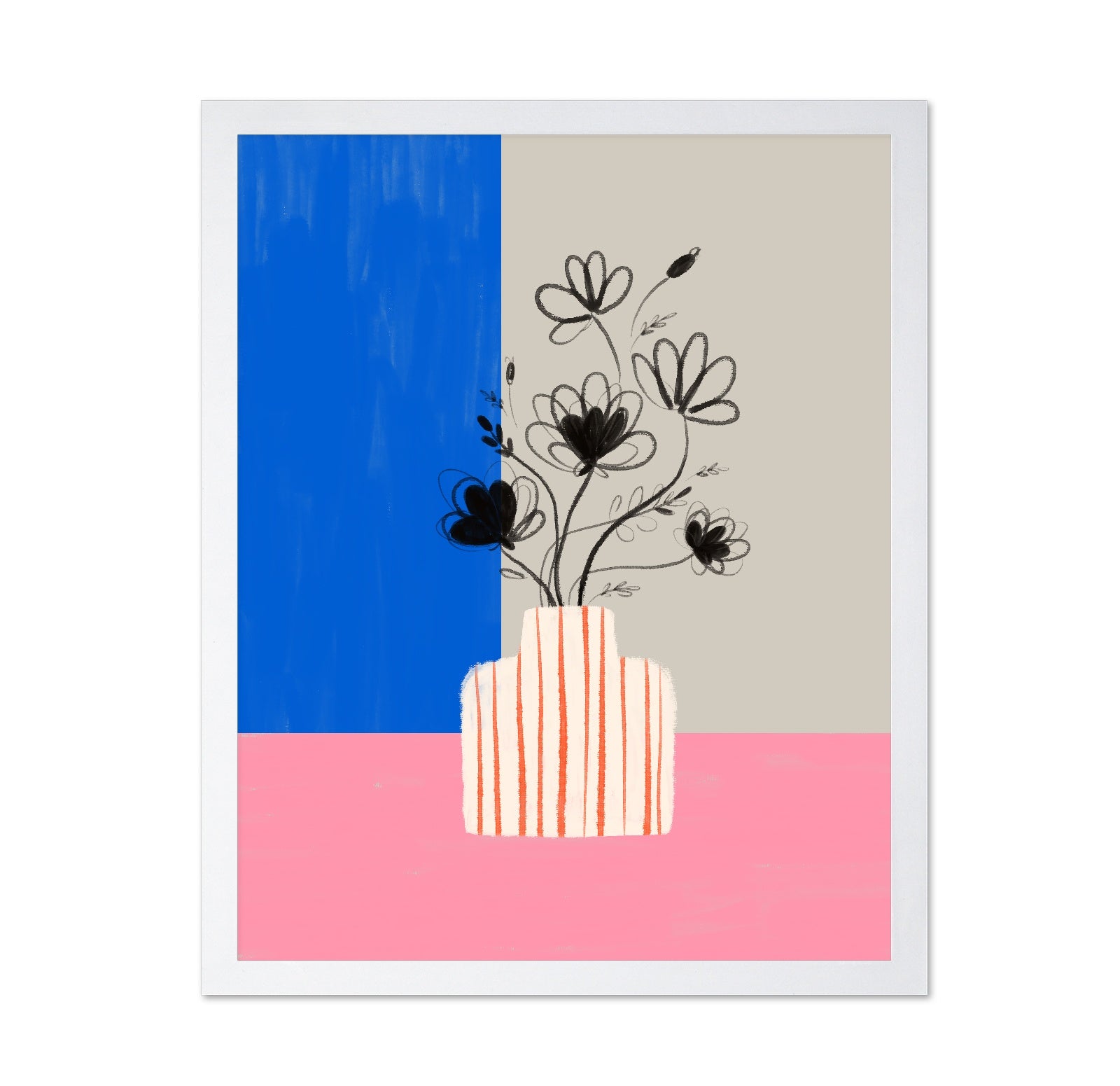 Floral Vase Contrast