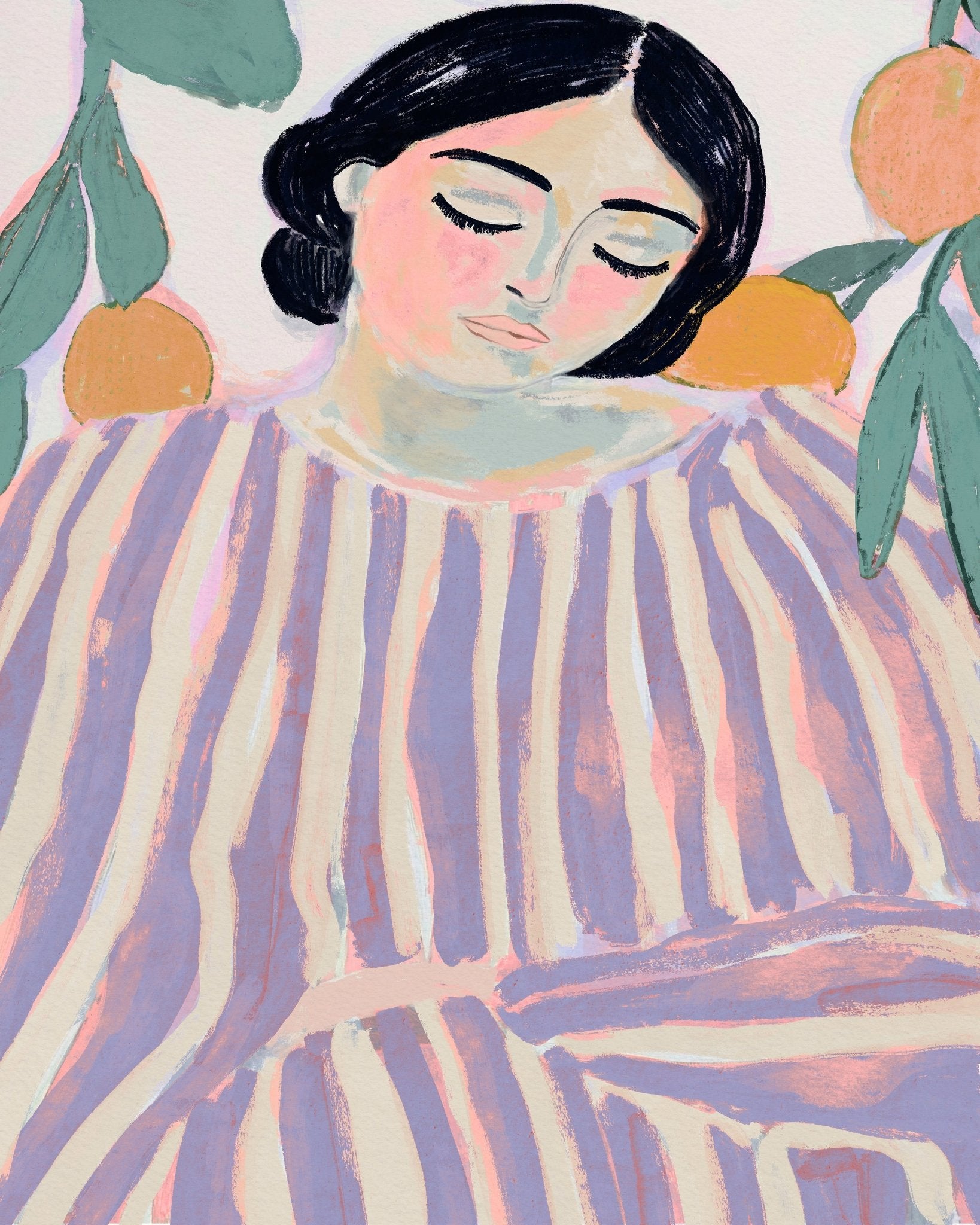 Resting Striped Woman