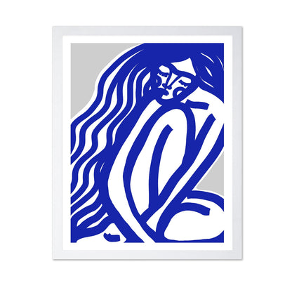 Blue Flowing Figure