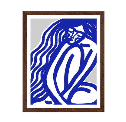 Blue Flowing Figure