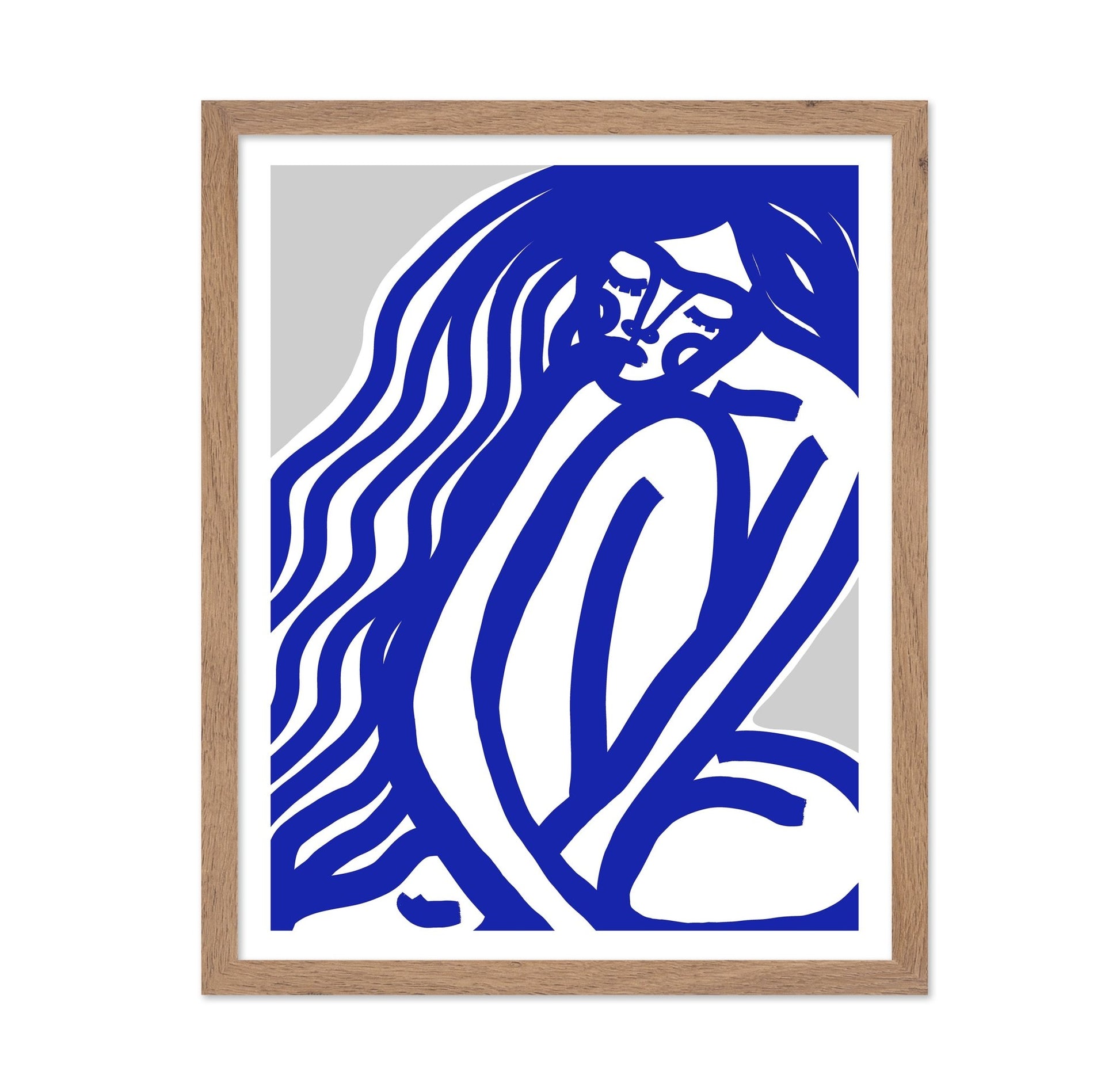 Blue Flowing Figure