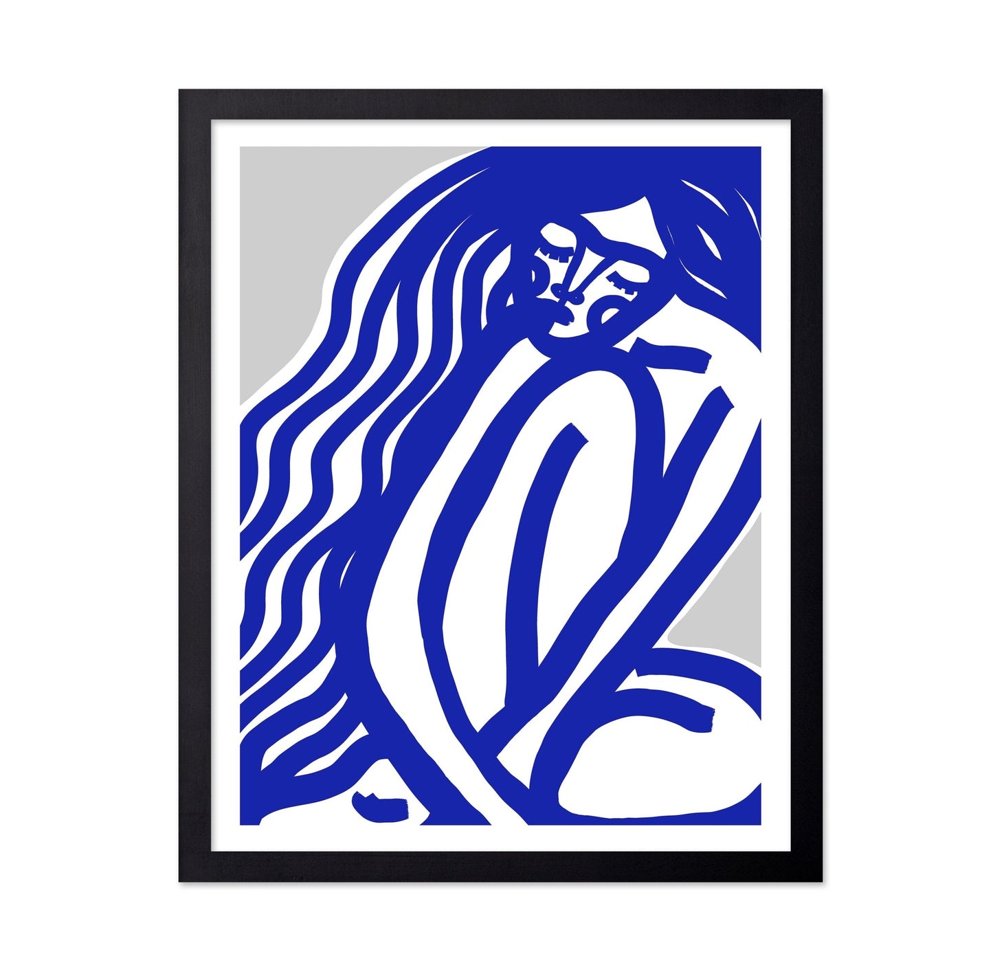 Blue Flowing Figure