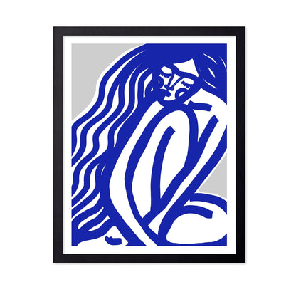 Blue Flowing Figure