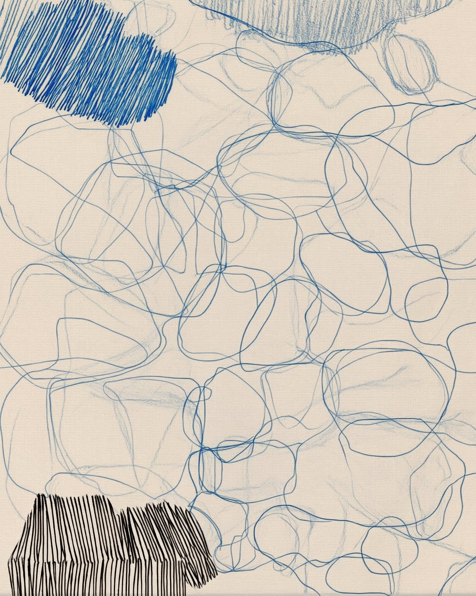 Blue Sketch Forms