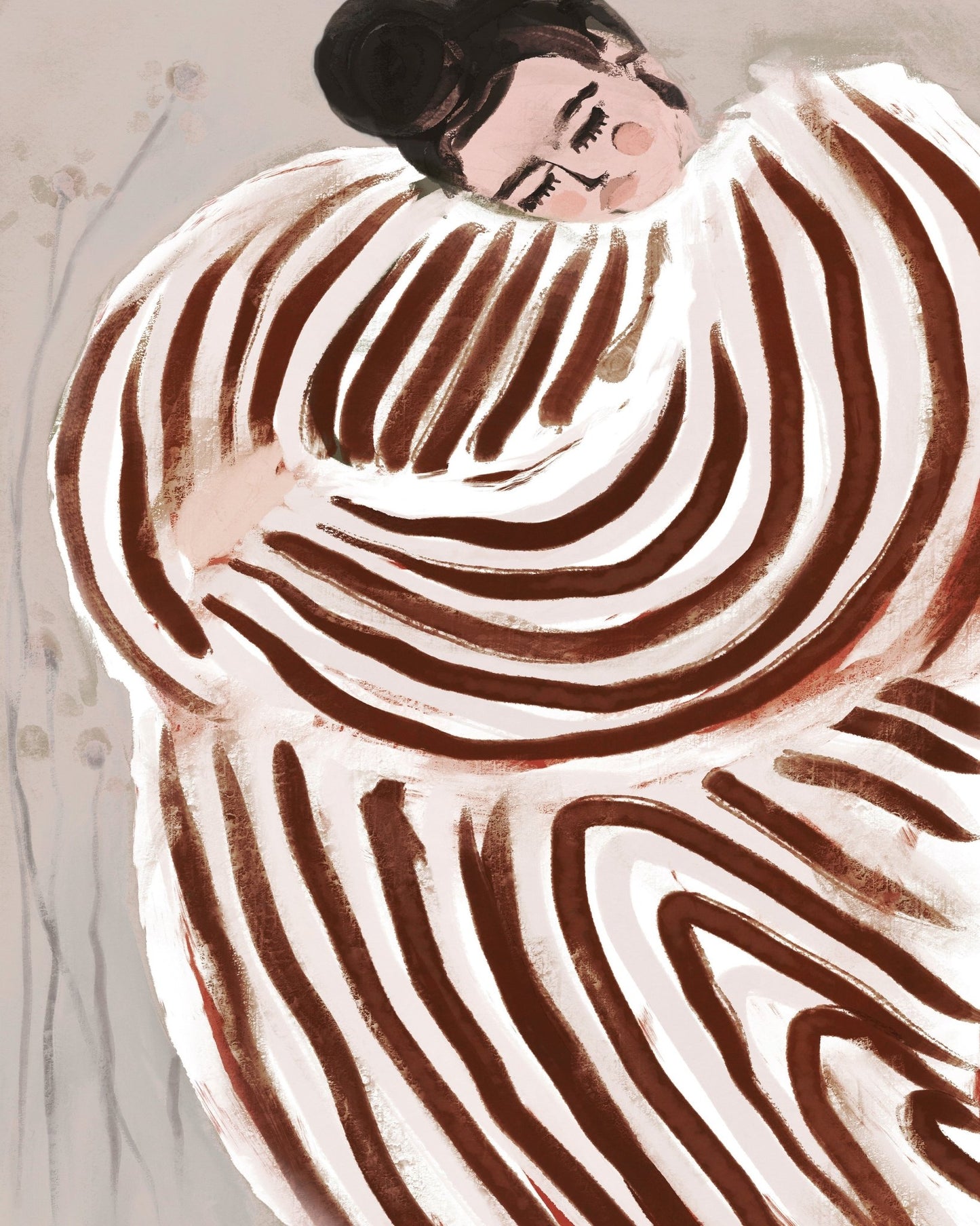 Cozy Striped Figure