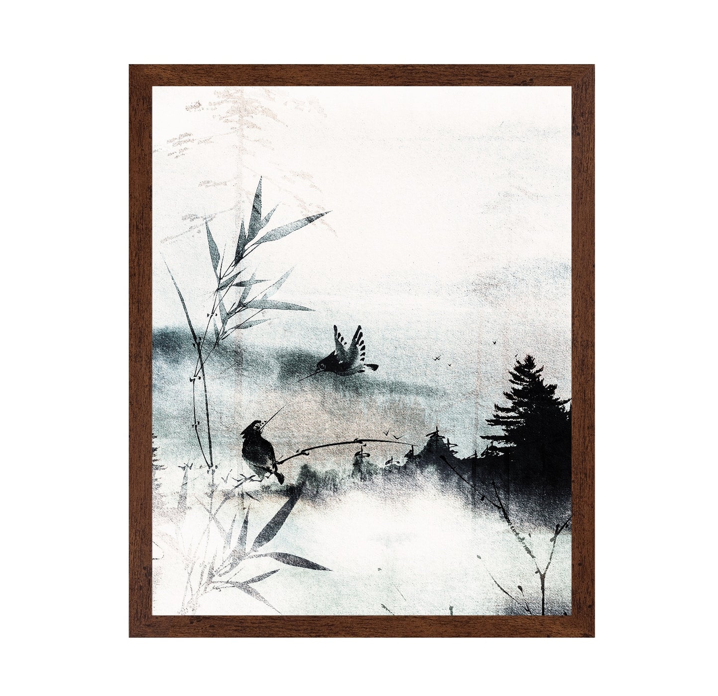 Misty Bamboo Birds
