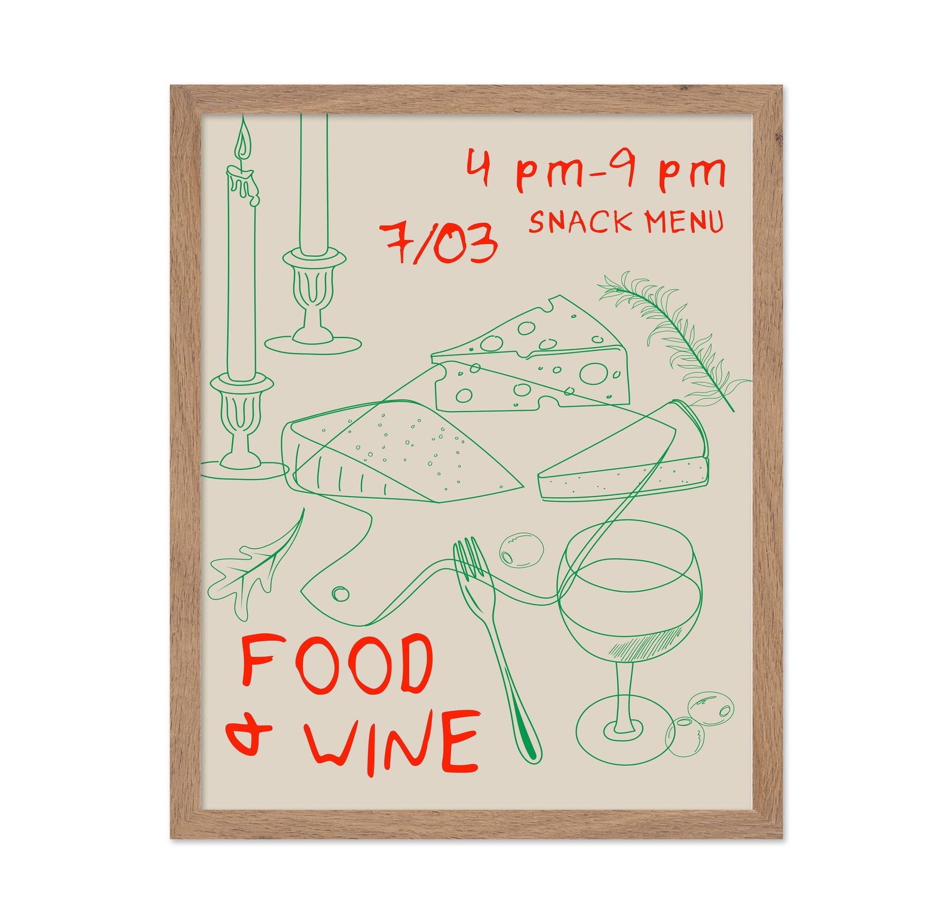 Food and Wine Sketch