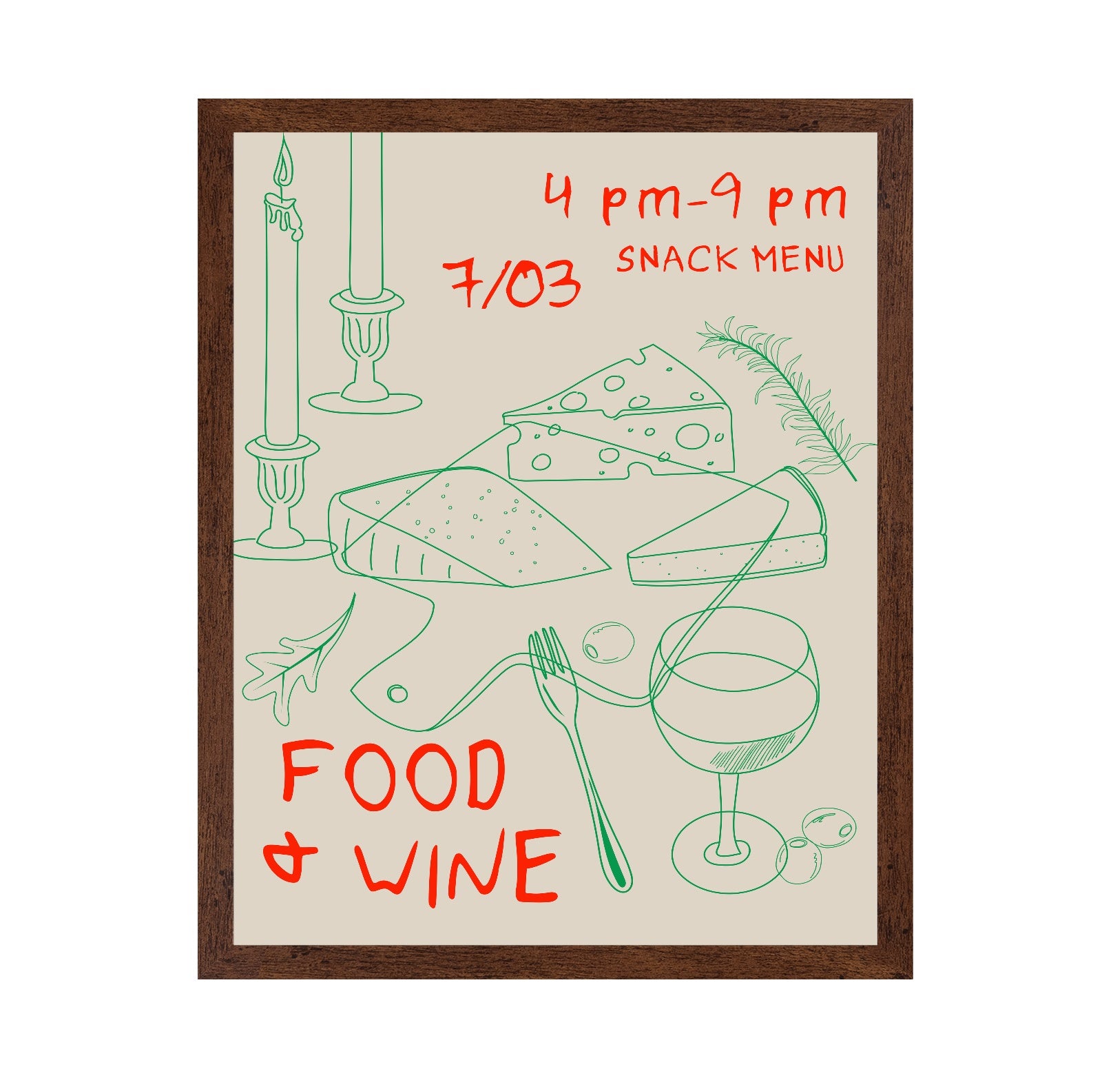 Food and Wine Sketch
