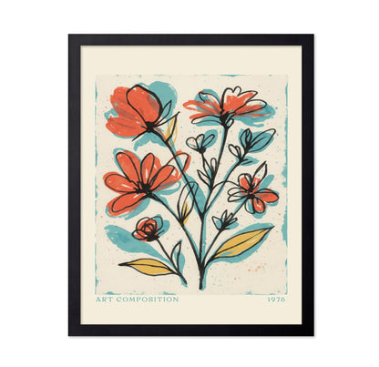 Colorful Floral Sketch No1