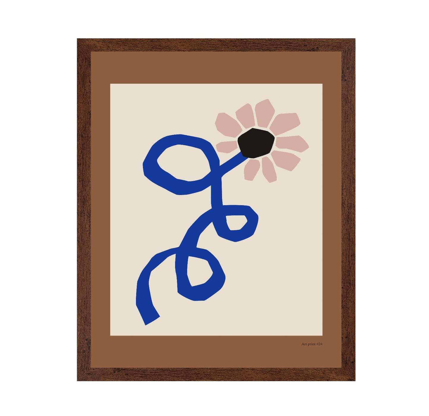 Blue Floral Sketch No2