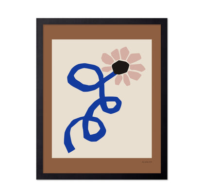 Blue Floral Sketch No2