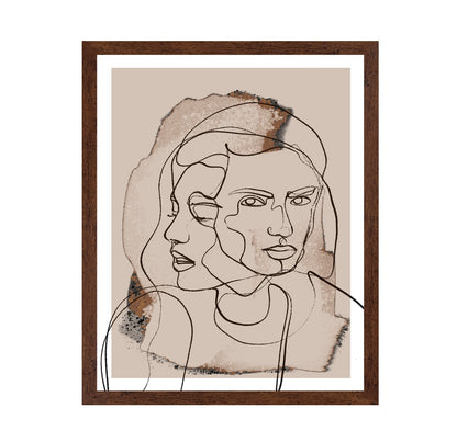 Dual Face Line Art