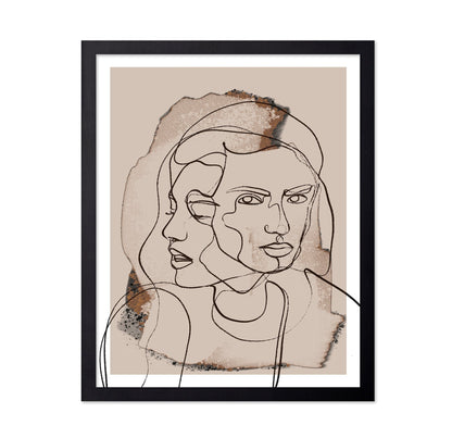 Dual Face Line Art