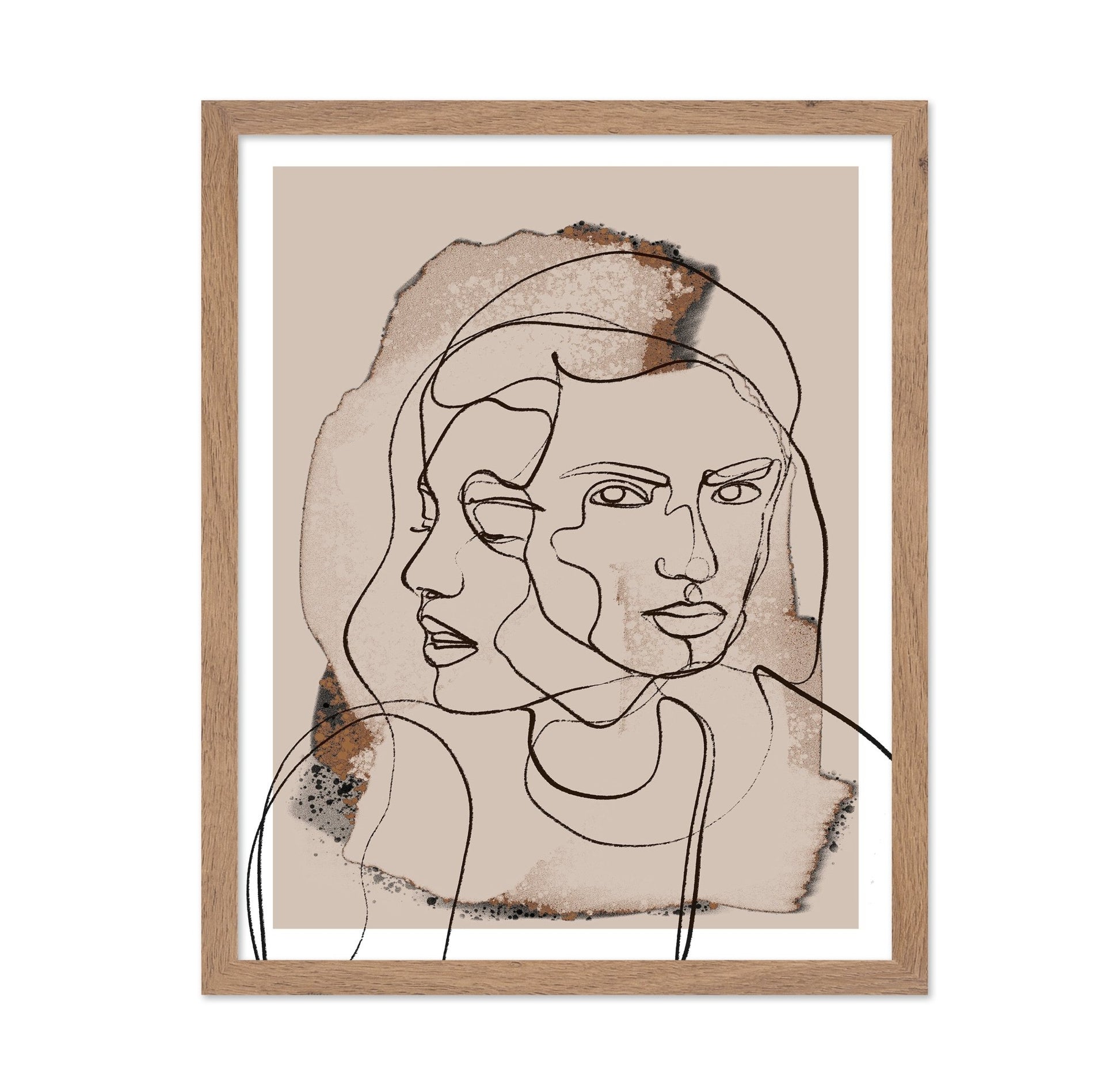 Dual Face Line Art