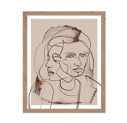 Dual Face Line Art