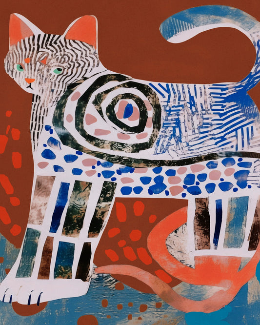 Patterned Cat Collage