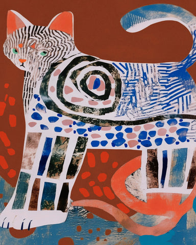 Patterned Cat Collage