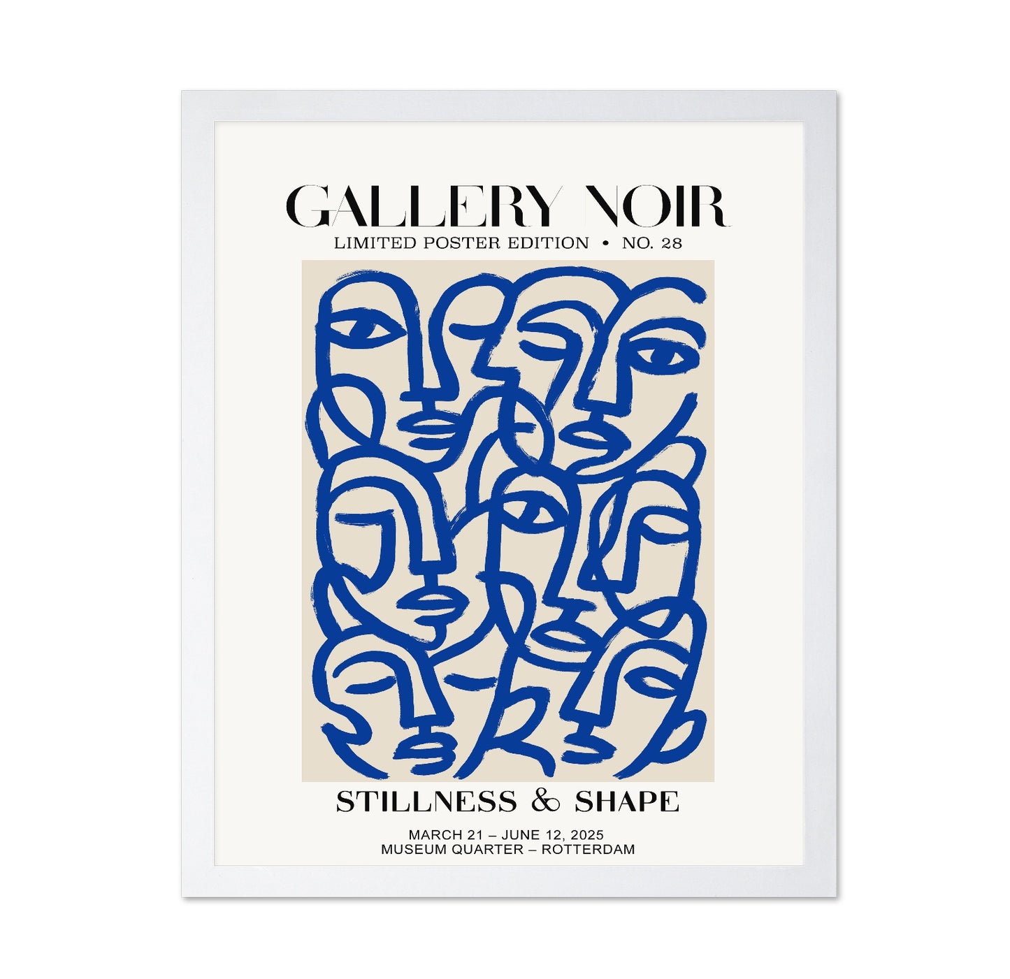 Blue Abstract Faces