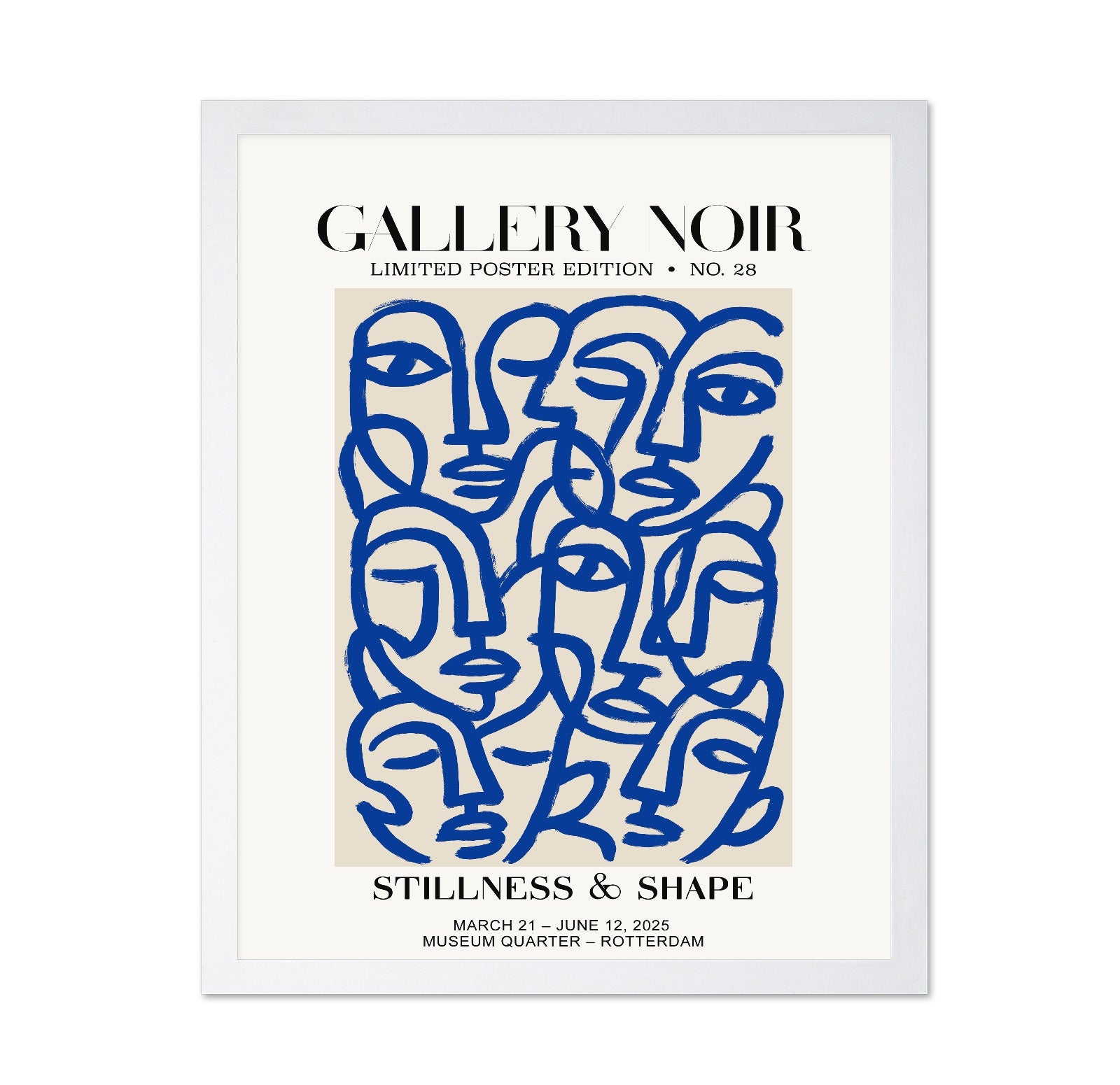 Blue Abstract Faces