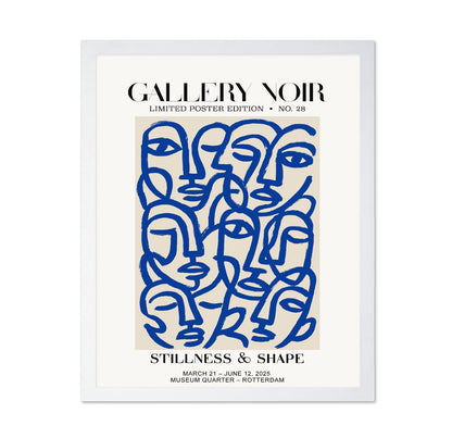 Blue Abstract Faces