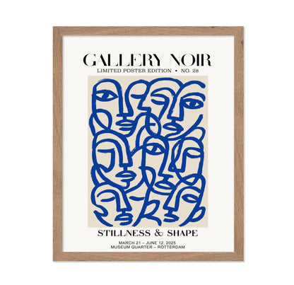 Blue Abstract Faces
