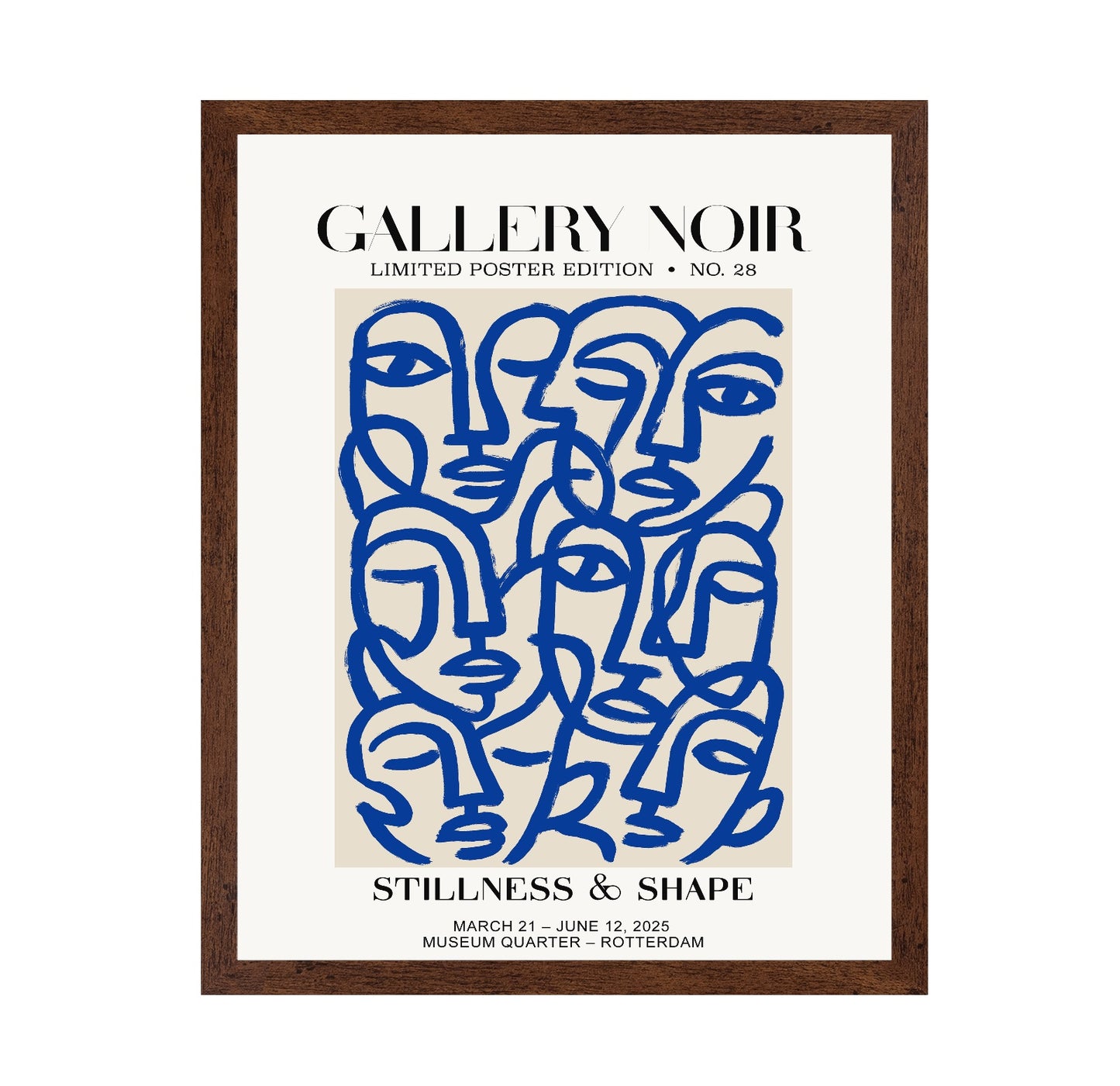 Blue Abstract Faces