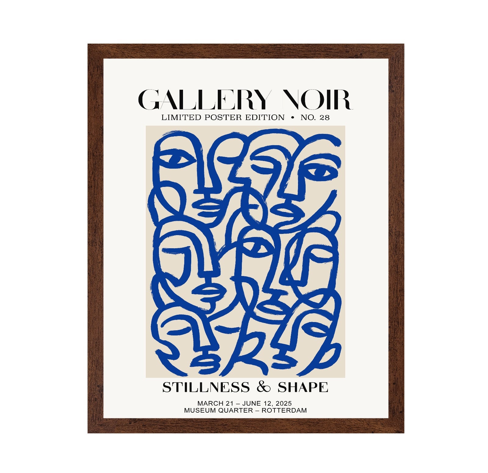 Blue Abstract Faces