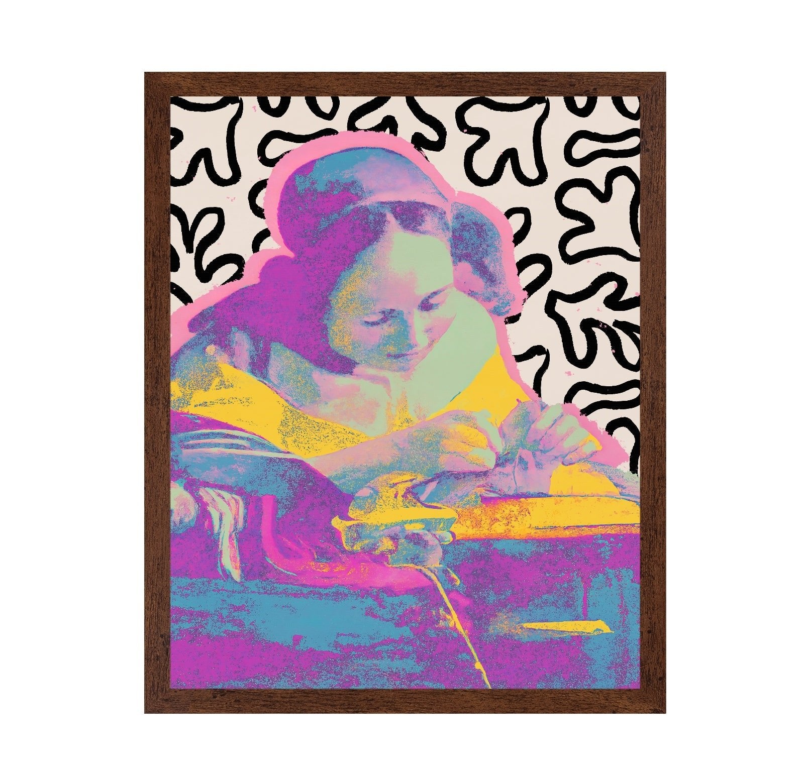Neon Sewing Portrait