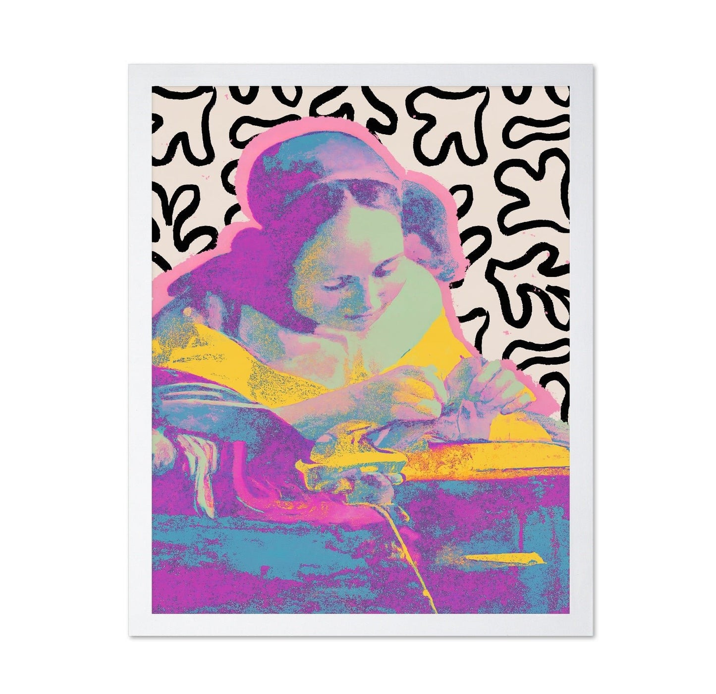 Neon Sewing Portrait