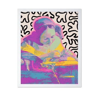 Neon Sewing Portrait