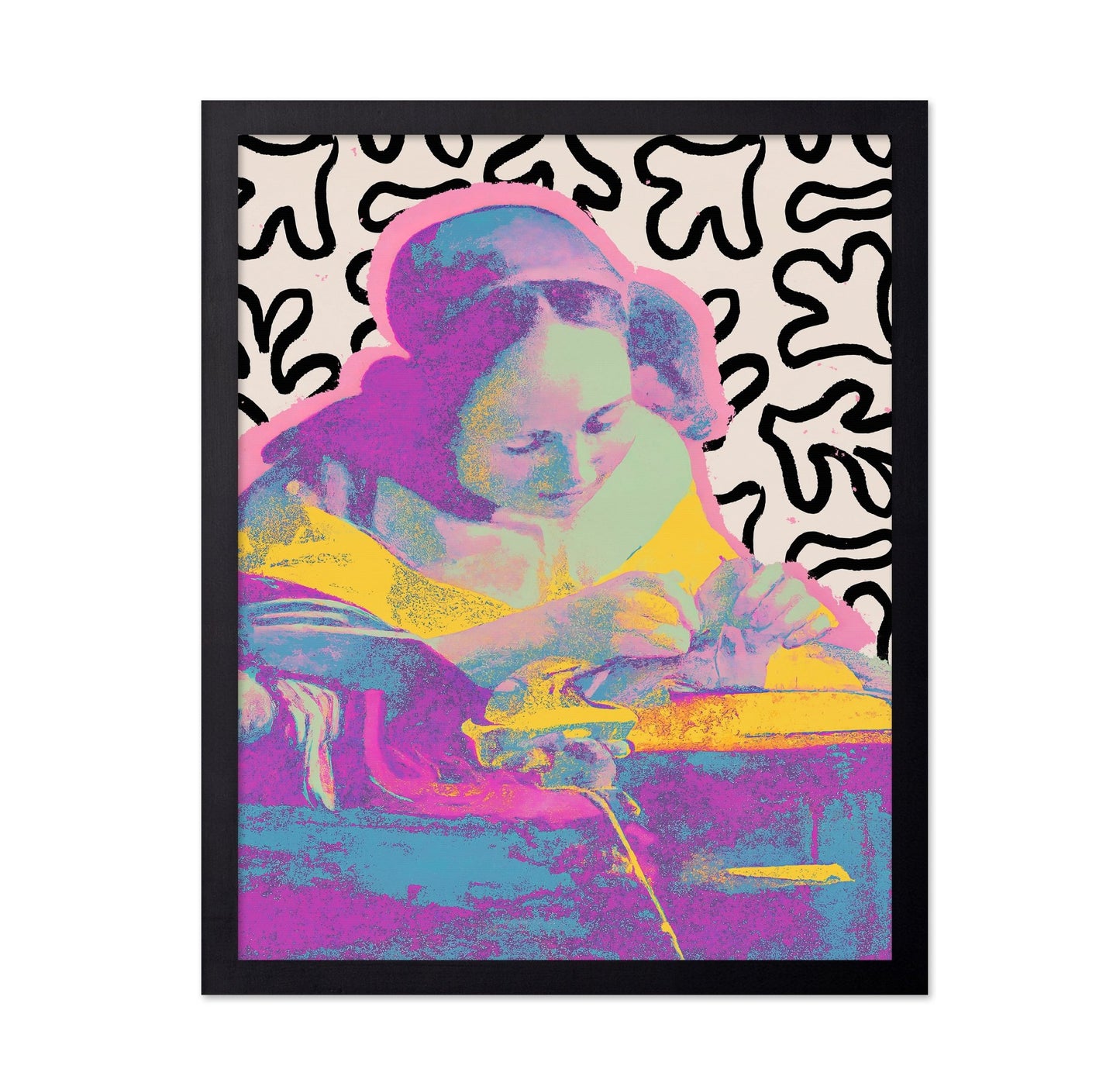Neon Sewing Portrait