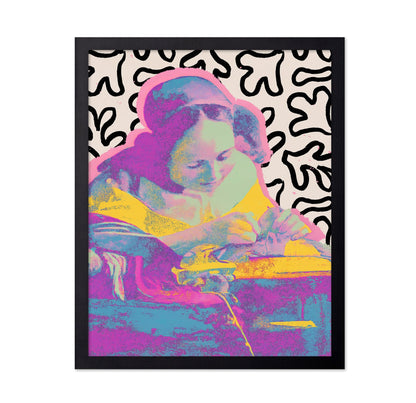 Neon Sewing Portrait