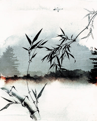 Bamboo Ink Landscape