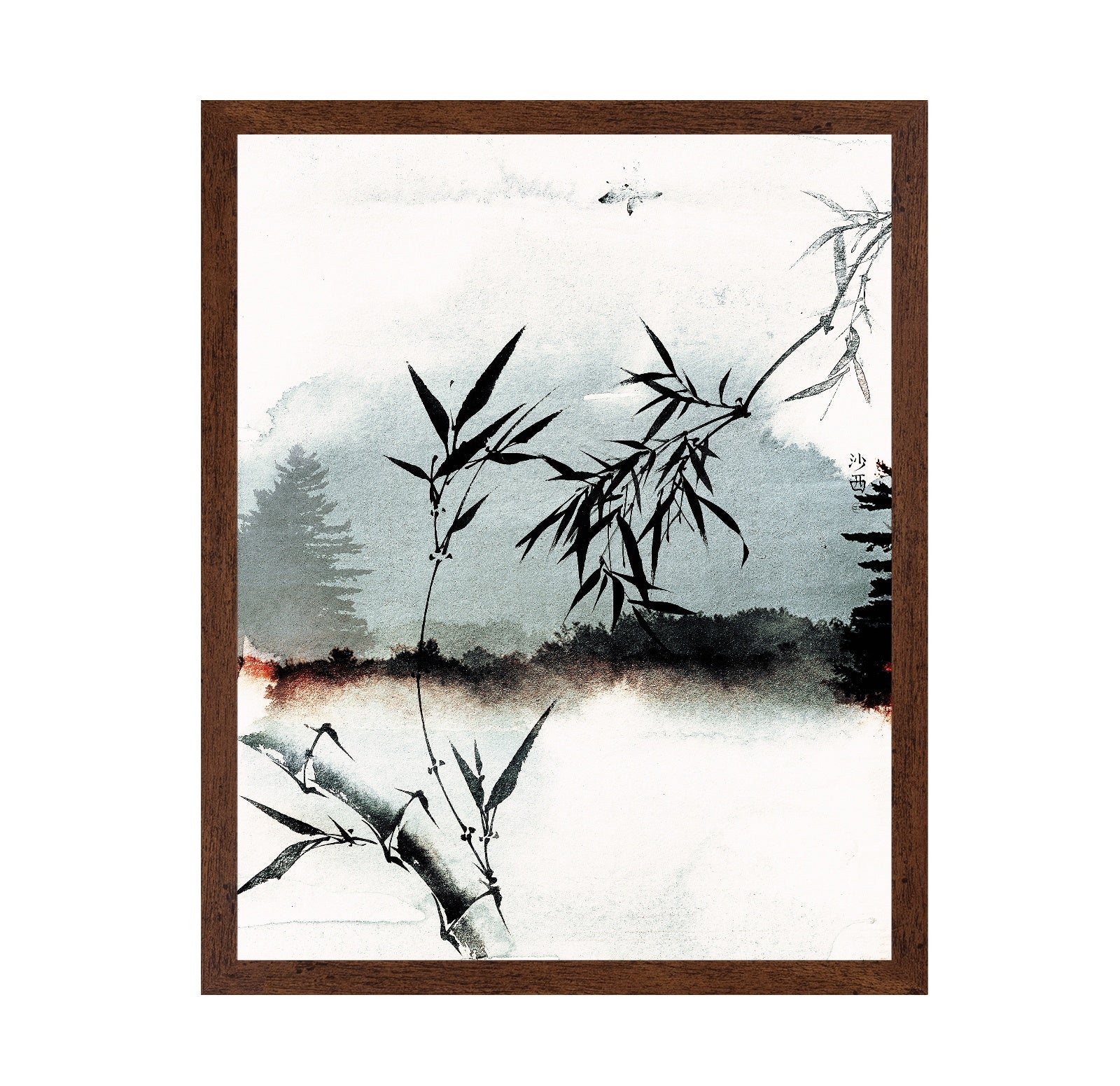 Bamboo Ink Landscape