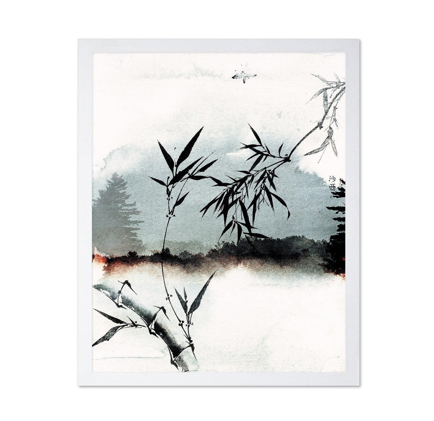 Bamboo Ink Landscape