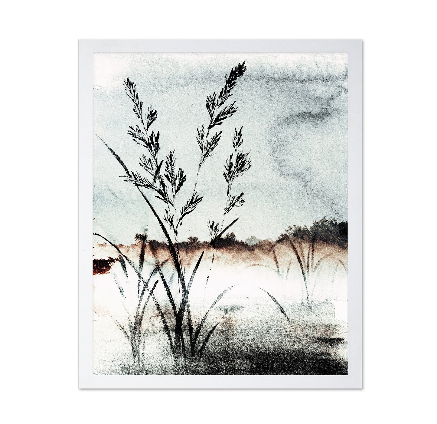 Misty Grass Landscape