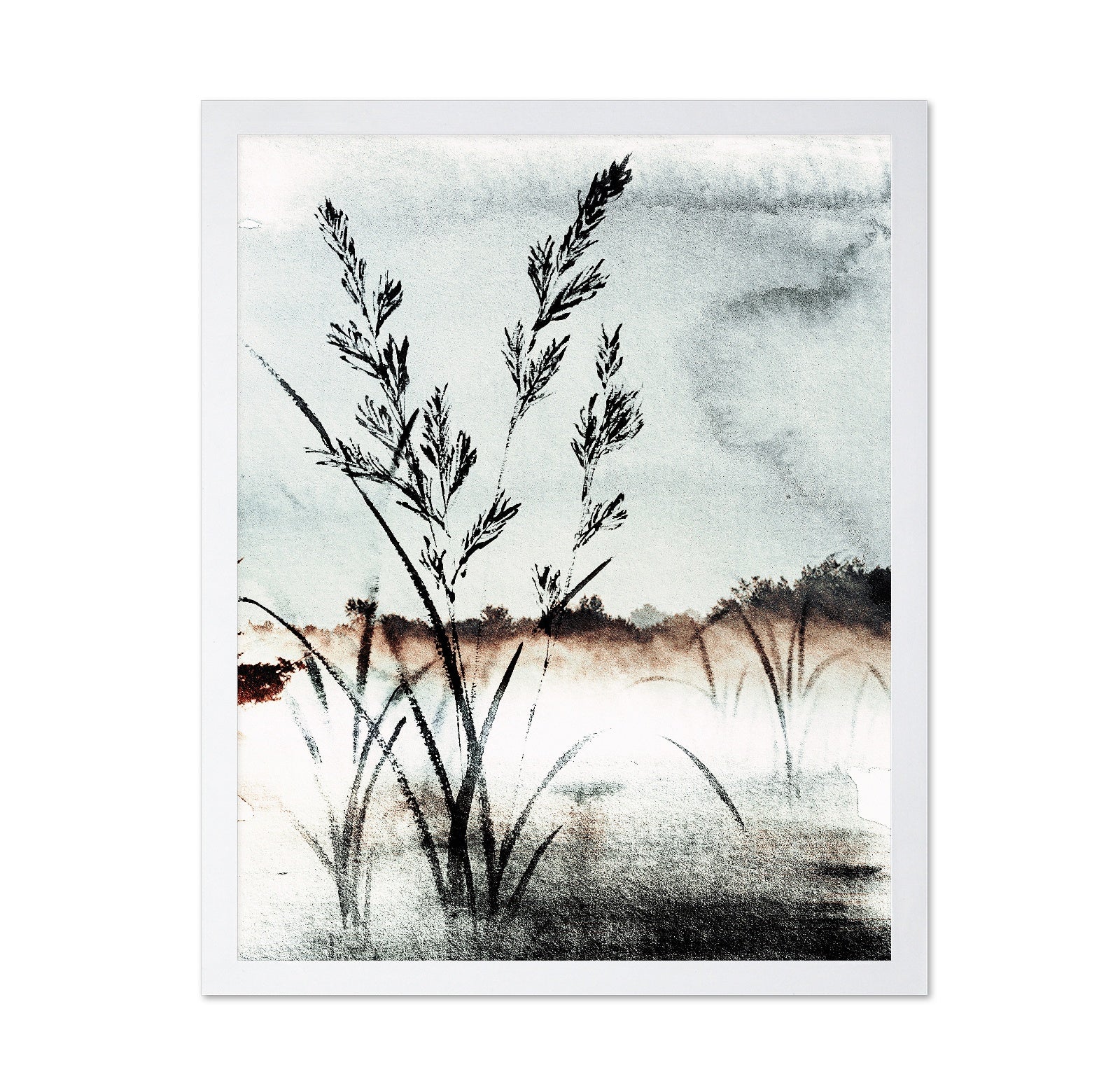 Misty Grass Landscape