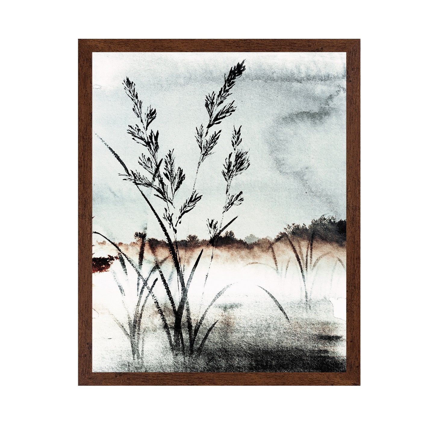 Misty Grass Landscape