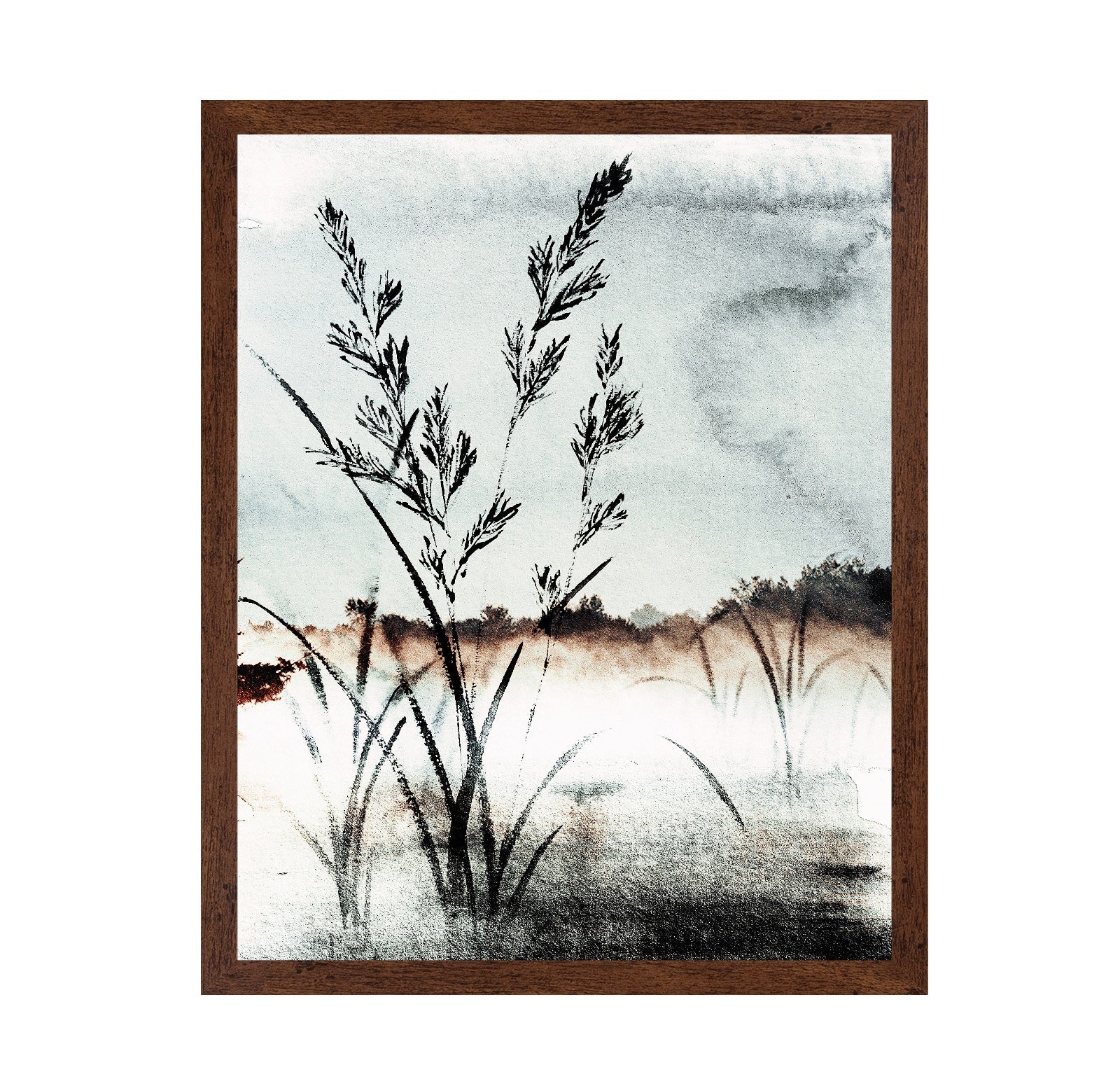 Misty Grass Landscape